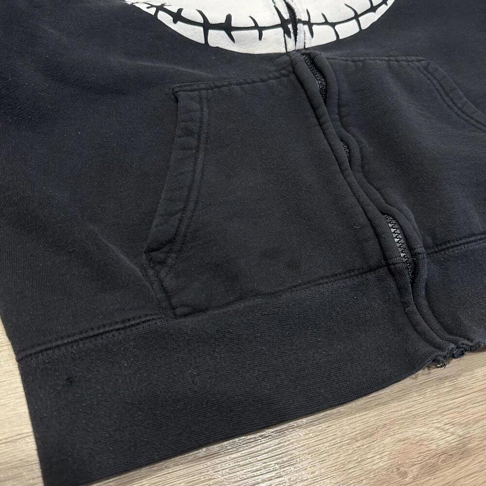 The Nightmare Before Christmas Jack Skellington Fade Black Zip Up Mens Hoodie XL - Picture 5 of 9